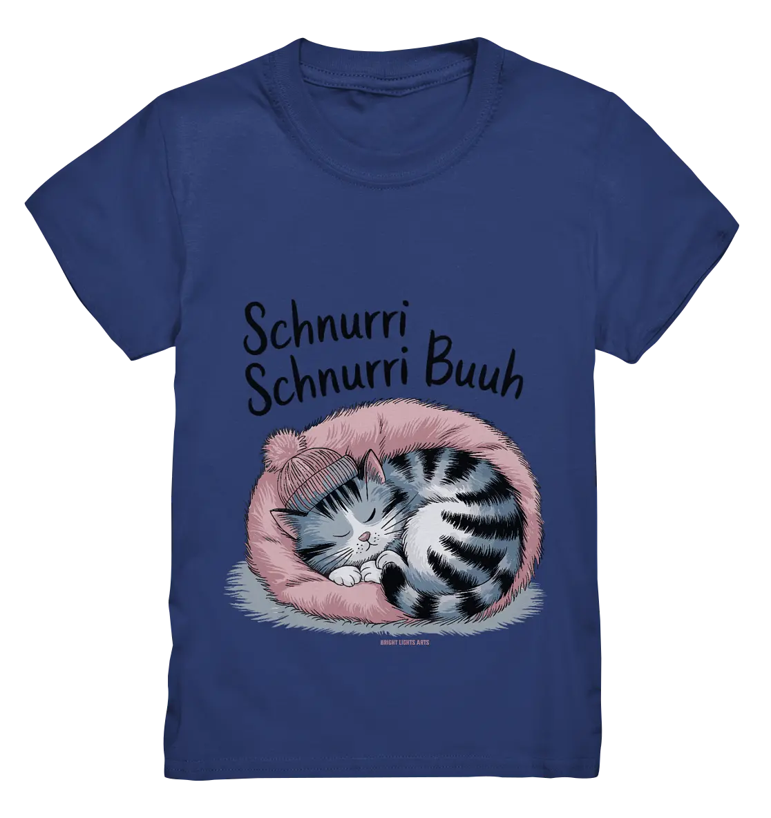 Schnurri Schnurri Buh - Schlafende Katze im rosa Bett - Kids Premium Shirt Bright Lights Arts