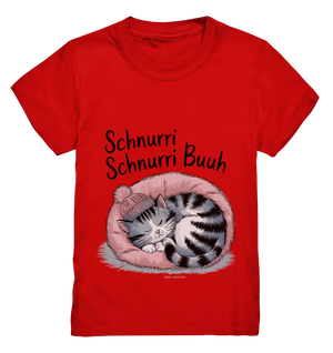 Schnurri Schnurri Buh - Schlafende Katze im rosa Bett - Kids Premium Shirt Bright Lights Arts