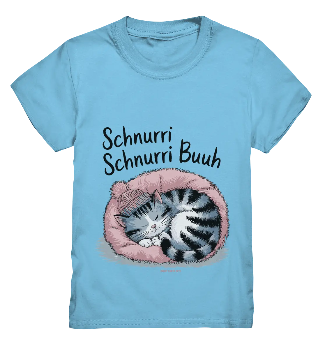 Schnurri Schnurri Buh - Schlafende Katze im rosa Bett - Kids Premium Shirt Bright Lights Arts