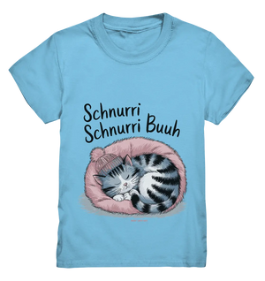 Schnurri Schnurri Buh - Schlafende Katze im rosa Bett - Kids Premium Shirt Bright Lights Arts