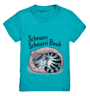 Schnurri Schnurri Buh - Schlafende Katze im rosa Bett - Kids Premium Shirt Bright Lights Arts