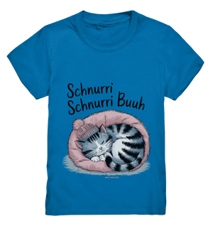 Schnurri Schnurri Buh - Schlafende Katze im rosa Bett - Kids Premium Shirt Bright Lights Arts