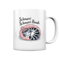Schnurri Schnurri Buh - Schlafende Katze im rosa Bett - Tasse glossy Bright Lights Arts