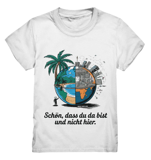 Schön, dass du da bist und nicht hier - Natur vs. Stadt - Kids Premium Shirt Bright Lights Arts