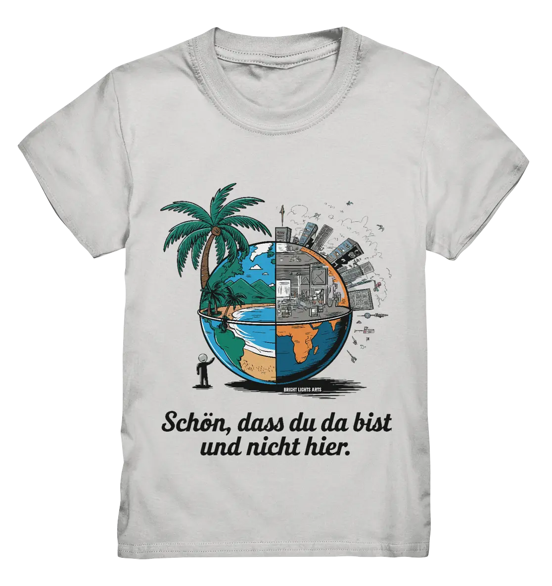 Schön, dass du da bist und nicht hier - Natur vs. Stadt - Kids Premium Shirt Bright Lights Arts