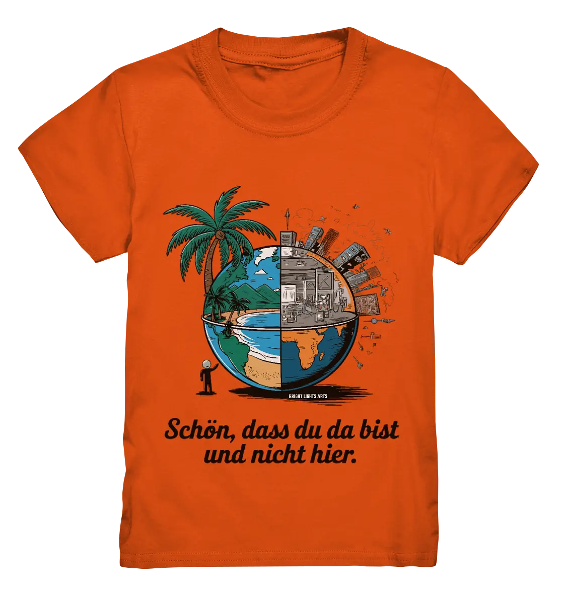 Schön, dass du da bist und nicht hier - Natur vs. Stadt - Kids Premium Shirt Bright Lights Arts
