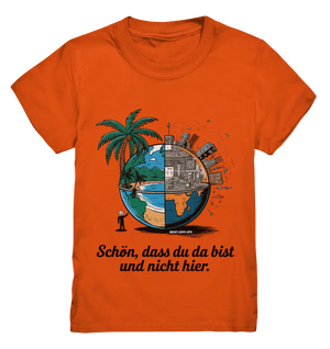 Schön, dass du da bist und nicht hier - Natur vs. Stadt - Kids Premium Shirt Bright Lights Arts