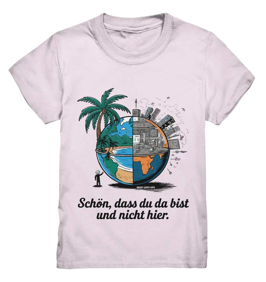 Schön, dass du da bist und nicht hier - Natur vs. Stadt - Kids Premium Shirt Bright Lights Arts