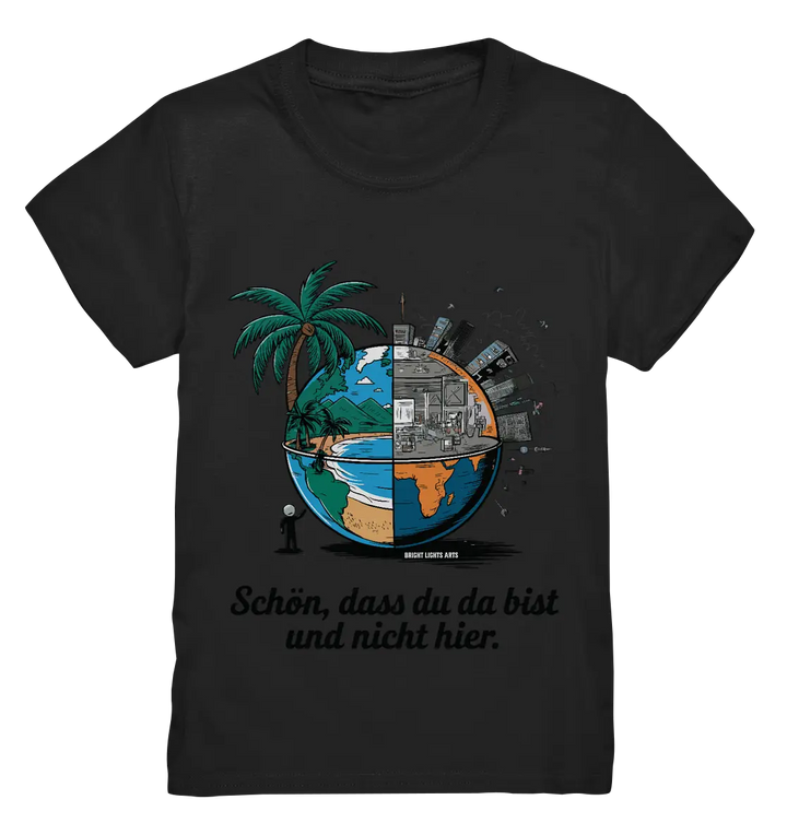 Schön, dass du da bist und nicht hier - Natur vs. Stadt - Kids Premium Shirt Bright Lights Arts