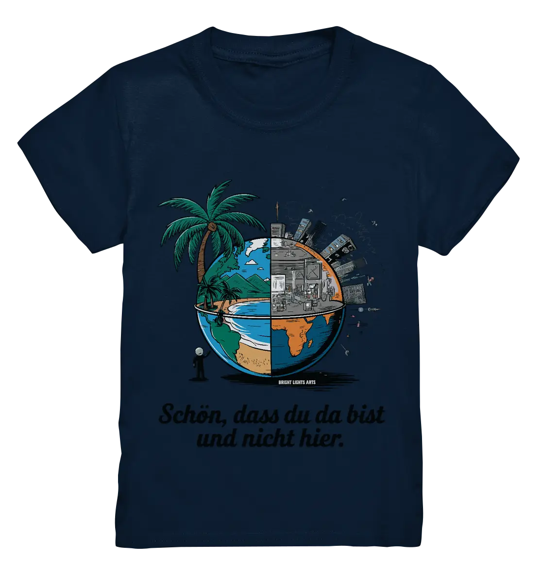 Schön, dass du da bist und nicht hier - Natur vs. Stadt - Kids Premium Shirt Bright Lights Arts