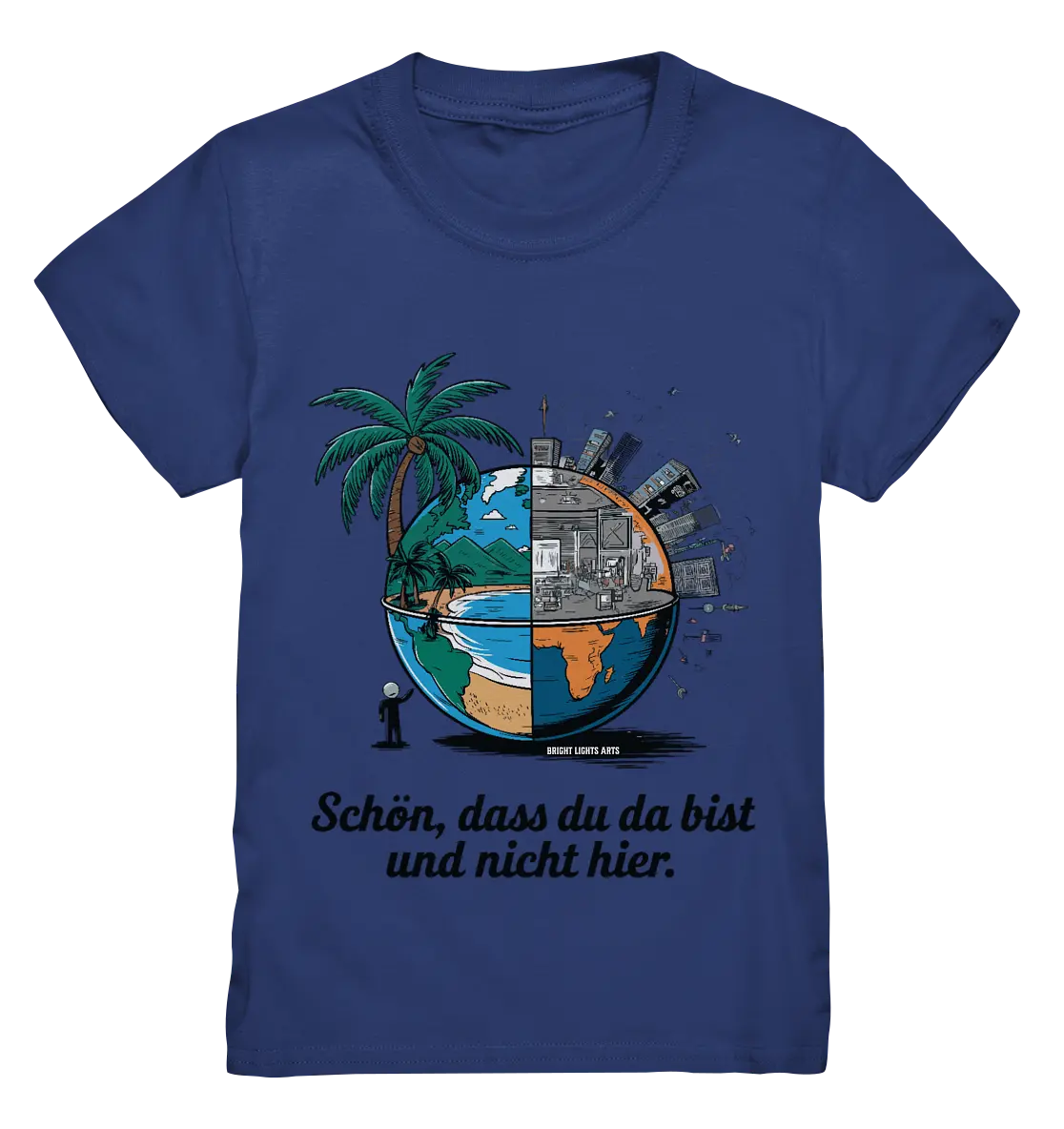 Schön, dass du da bist und nicht hier - Natur vs. Stadt - Kids Premium Shirt Bright Lights Arts
