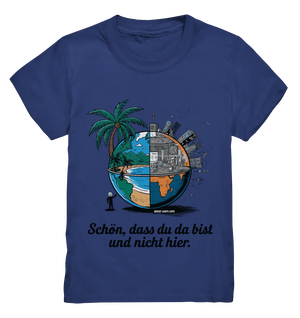 Schön, dass du da bist und nicht hier - Natur vs. Stadt - Kids Premium Shirt Bright Lights Arts