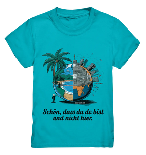 Schön, dass du da bist und nicht hier - Natur vs. Stadt - Kids Premium Shirt Bright Lights Arts