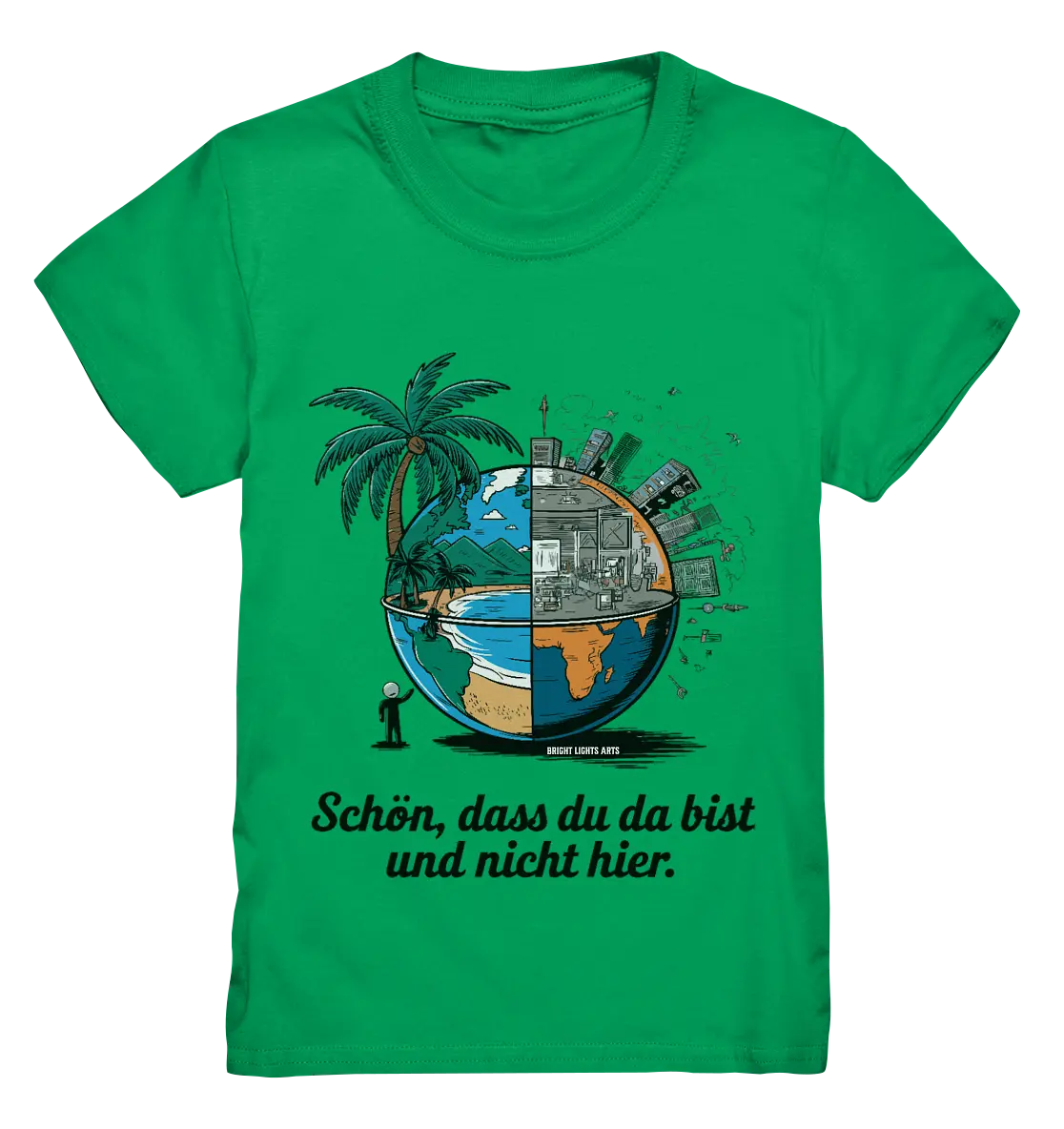 Schön, dass du da bist und nicht hier - Natur vs. Stadt - Kids Premium Shirt Bright Lights Arts