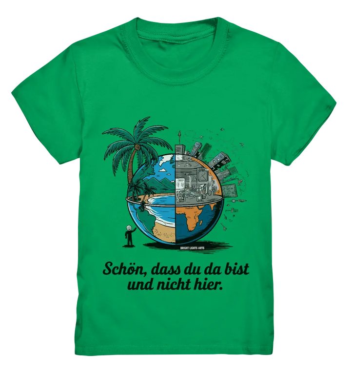Schön, dass du da bist und nicht hier - Natur vs. Stadt - Kids Premium Shirt Bright Lights Arts