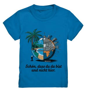 Schön, dass du da bist und nicht hier - Natur vs. Stadt - Kids Premium Shirt Bright Lights Arts