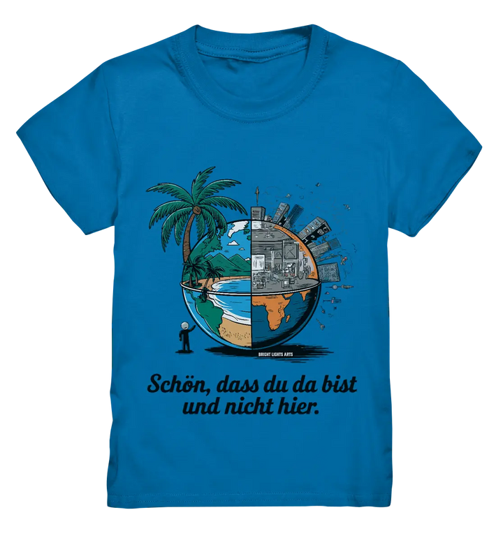 Schön, dass du da bist und nicht hier - Natur vs. Stadt - Kids Premium Shirt Bright Lights Arts