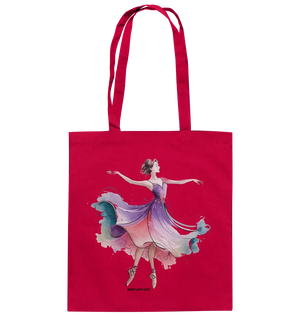 Schwebende Anmut – Tänzerin im Aquarellstil - Baumwolltasche Bright Lights Arts