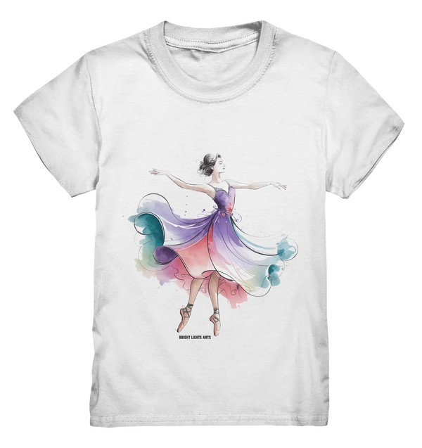 Schwebende Anmut – Tänzerin im Aquarellstil - Kids Premium Shirt Bright Lights Arts