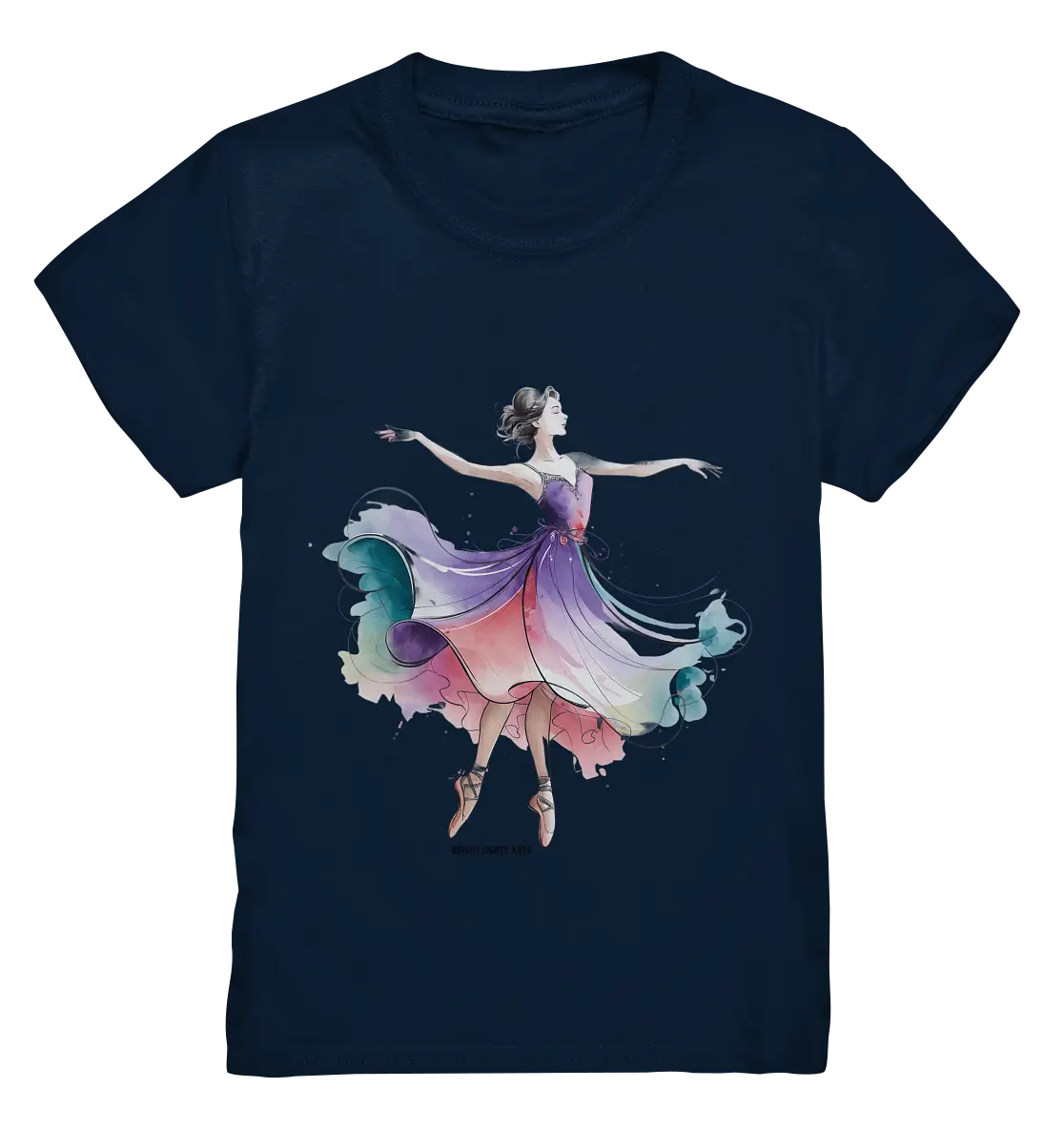 Schwebende Anmut – Tänzerin im Aquarellstil - Kids Premium Shirt Bright Lights Arts