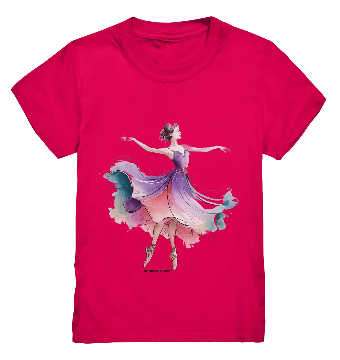 Schwebende Anmut – Tänzerin im Aquarellstil - Kids Premium Shirt Bright Lights Arts