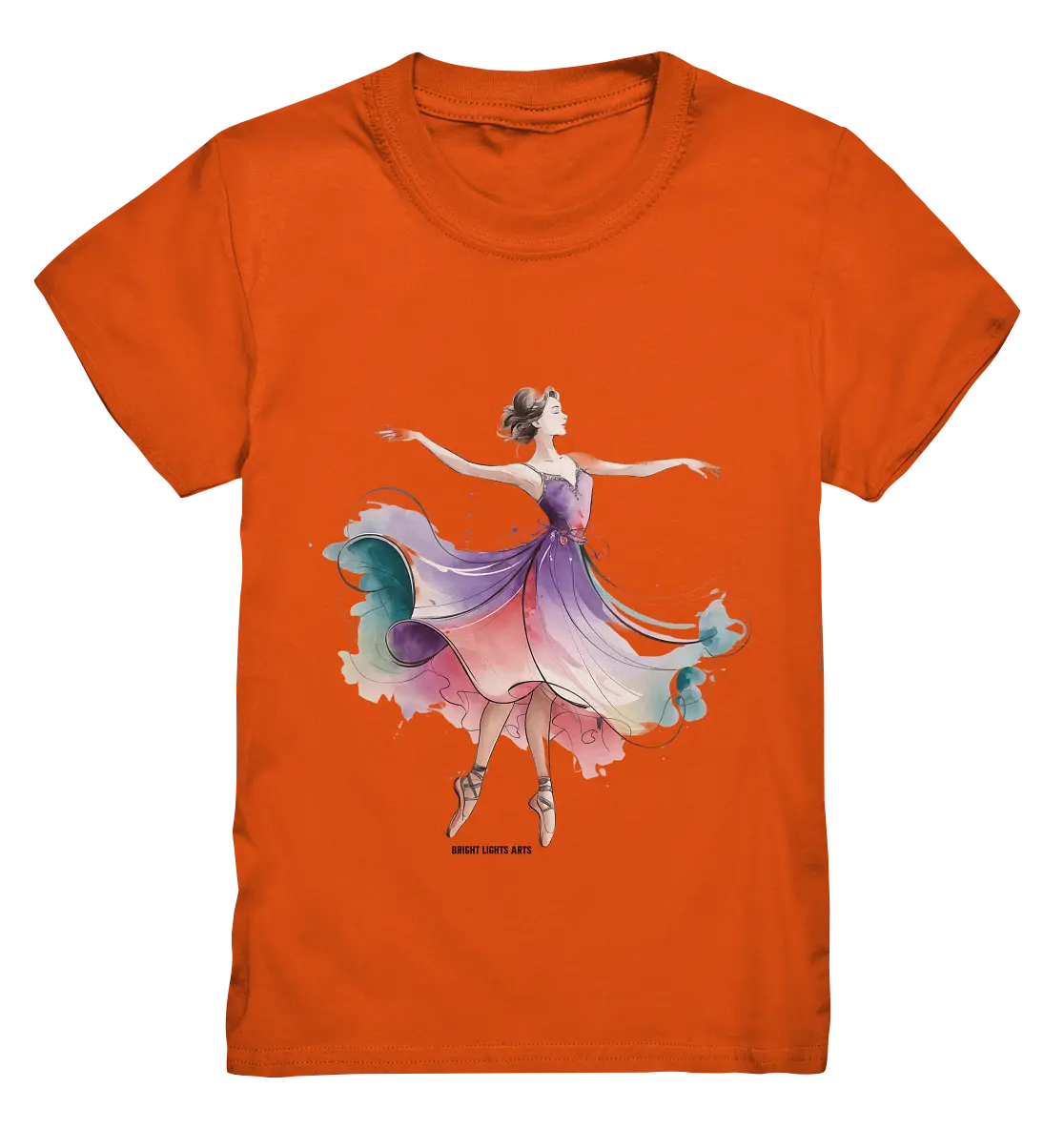 Schwebende Anmut – Tänzerin im Aquarellstil - Kids Premium Shirt Bright Lights Arts