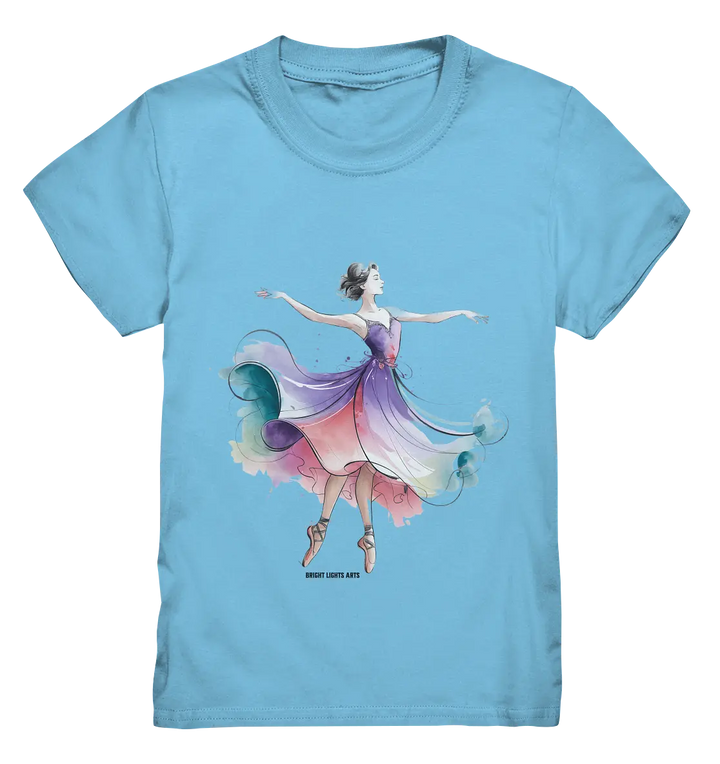 Schwebende Anmut – Tänzerin im Aquarellstil - Kids Premium Shirt Bright Lights Arts