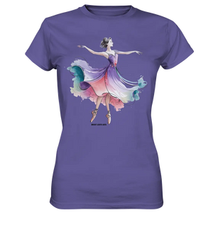 Schwebende Anmut – Tänzerin im Aquarellstil - Ladies Premium Shirt Bright Lights Arts