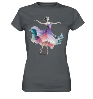 Schwebende Anmut – Tänzerin im Aquarellstil - Ladies Premium Shirt Bright Lights Arts