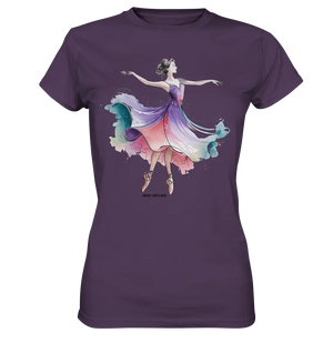 Schwebende Anmut – Tänzerin im Aquarellstil - Ladies Premium Shirt Bright Lights Arts