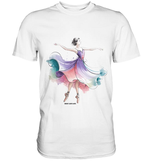 Schwebende Anmut – Tänzerin im Aquarellstil - Premium Shirt Bright Lights Arts