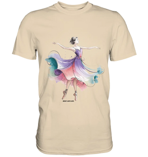 Schwebende Anmut – Tänzerin im Aquarellstil - Premium Shirt Bright Lights Arts