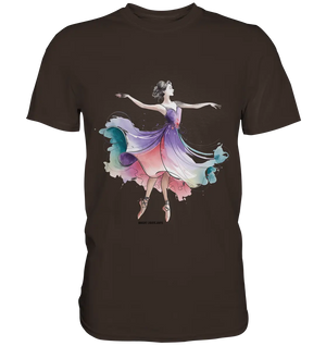 Schwebende Anmut – Tänzerin im Aquarellstil - Premium Shirt Bright Lights Arts