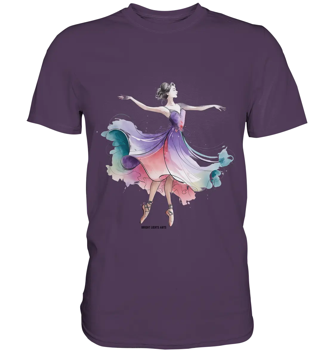 Schwebende Anmut – Tänzerin im Aquarellstil - Premium Shirt Bright Lights Arts