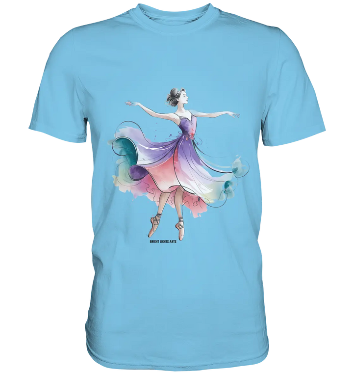 Schwebende Anmut – Tänzerin im Aquarellstil - Premium Shirt Bright Lights Arts