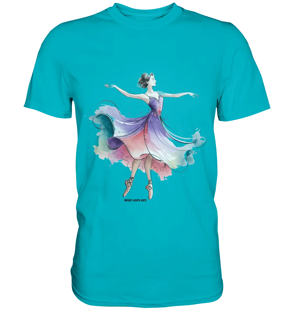 Schwebende Anmut – Tänzerin im Aquarellstil - Premium Shirt Bright Lights Arts