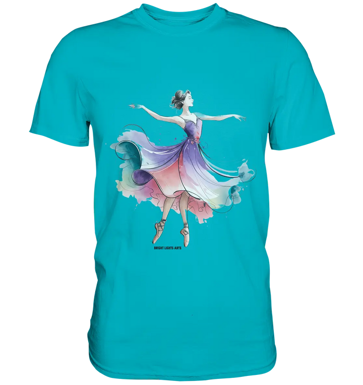 Schwebende Anmut – Tänzerin im Aquarellstil - Premium Shirt Bright Lights Arts