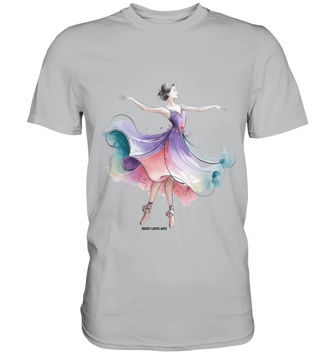 Schwebende Anmut – Tänzerin im Aquarellstil - Premium Shirt Bright Lights Arts