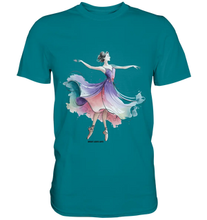 Schwebende Anmut – Tänzerin im Aquarellstil - Premium Shirt Bright Lights Arts