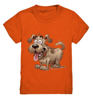 Shaggy Dog Surprise – Ausdrucksstarke & fröhliche Hundeillustration - Kids Premium Shirt Bright Lights Arts