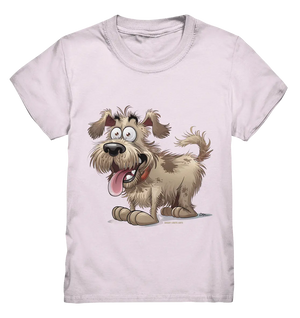 Shaggy Dog Surprise – Ausdrucksstarke & fröhliche Hundeillustration - Kids Premium Shirt Bright Lights Arts