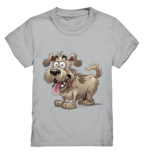 Shaggy Dog Surprise – Ausdrucksstarke & fröhliche Hundeillustration - Kids Premium Shirt Bright Lights Arts