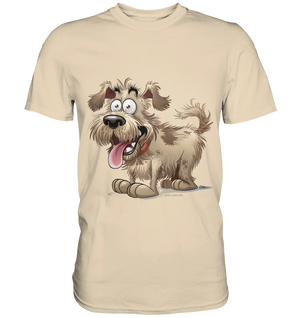 Shaggy Dog Surprise – Ausdrucksstarke & fröhliche Hundeillustration - Premium Shirt Bright Lights Arts