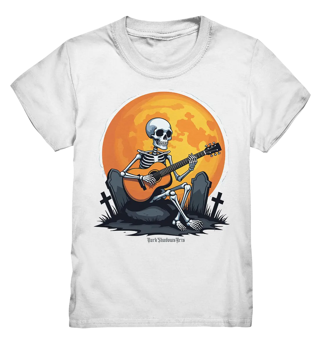 Skeleton Serenade - Kids Premium Shirt Bright Lights Arts