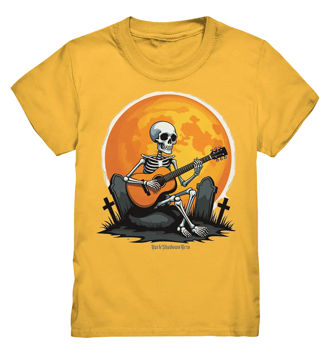 Skeleton Serenade - Kids Premium Shirt Bright Lights Arts