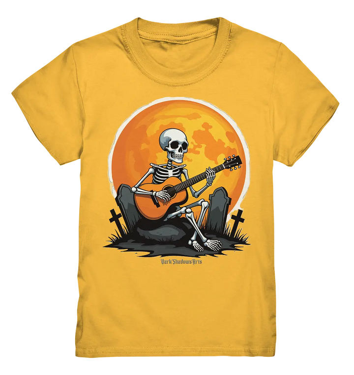 Skeleton Serenade - Kids Premium Shirt Bright Lights Arts