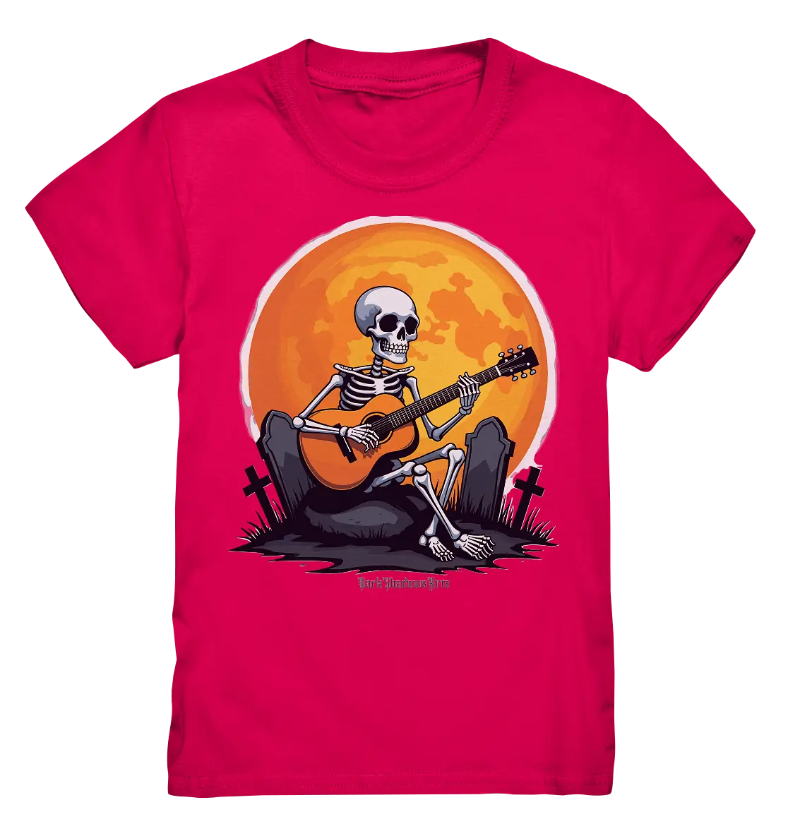 Skeleton Serenade - Kids Premium Shirt Bright Lights Arts