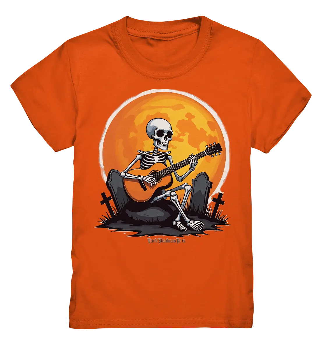 Skeleton Serenade - Kids Premium Shirt Bright Lights Arts