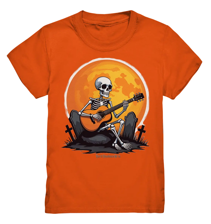 Skeleton Serenade - Kids Premium Shirt Bright Lights Arts