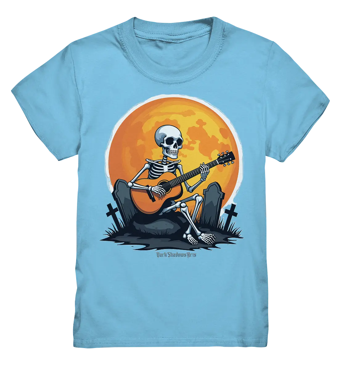 Skeleton Serenade - Kids Premium Shirt Bright Lights Arts